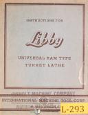 Libby-Gisholt-Libby Gisholt 4A, Ram Type Turret Lathe, instructions Manual 1941-4A-01